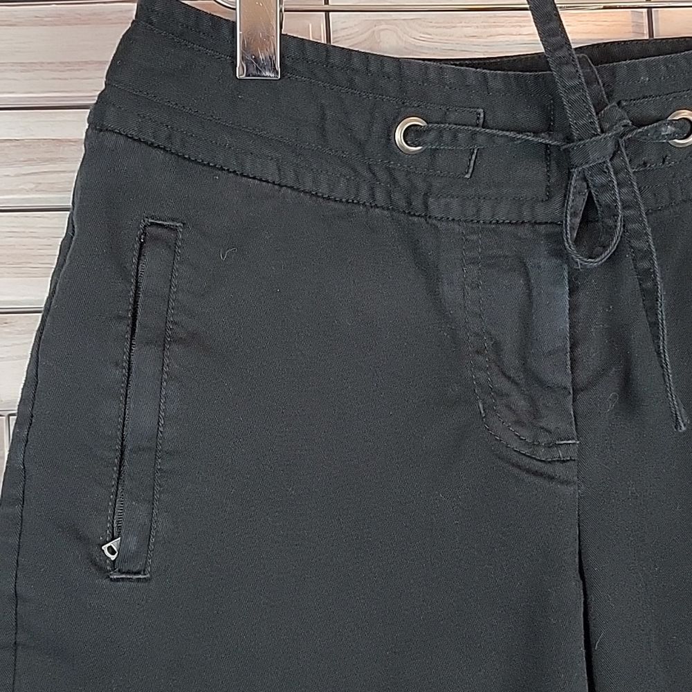 Liz Claiborne capris pant - Black Stretch Cotton Womens Size 4 - Picture 4 of 12